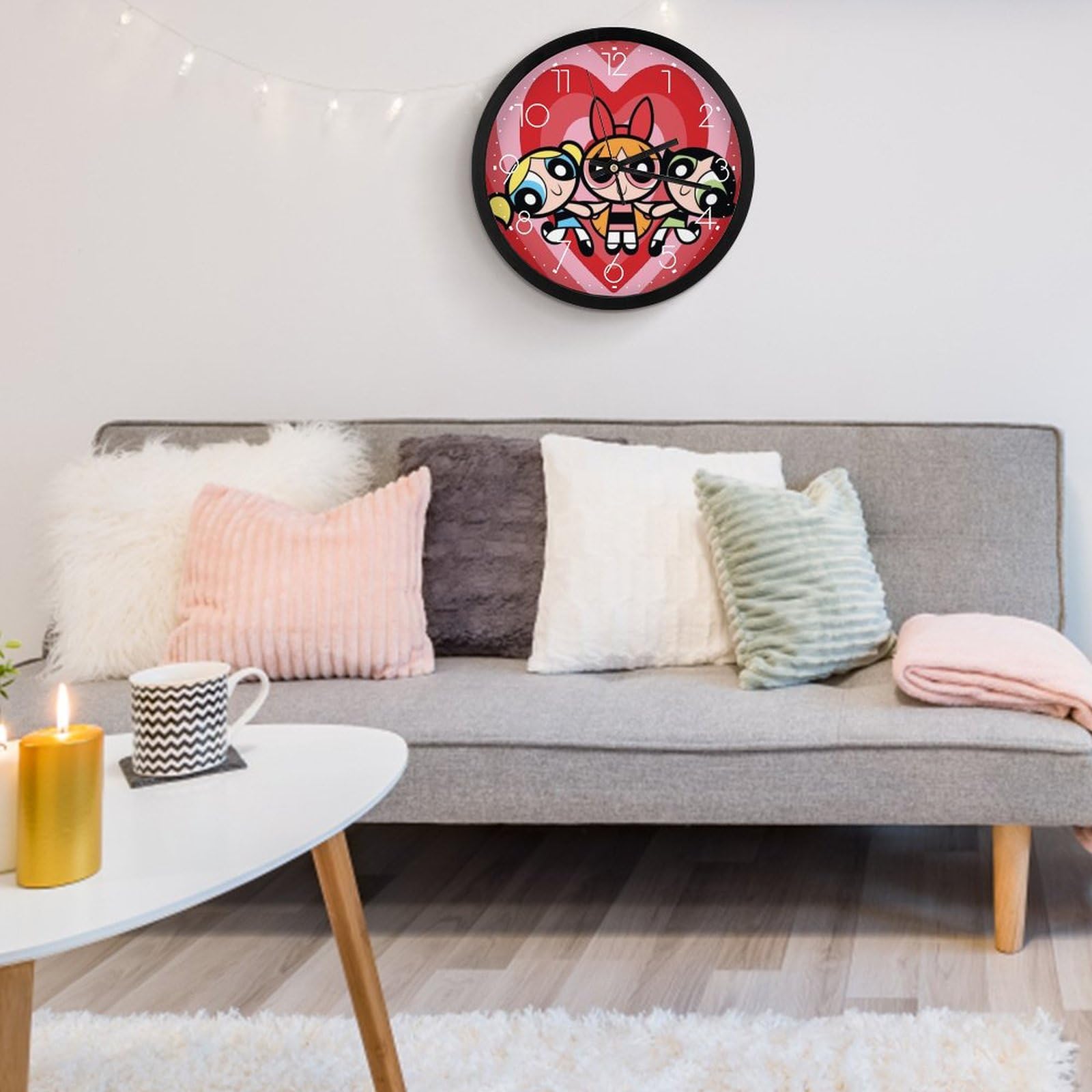 Amazon.co.jp: 壁掛け時計 パワーパフガールズ (1) かけ時計 置き時計